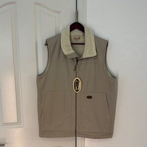 Men's Tan Sherpa-Lined Vest
